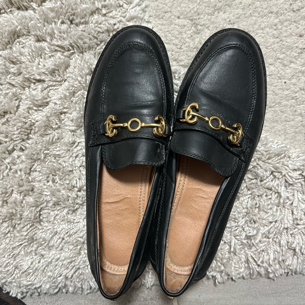 Coach black loafers